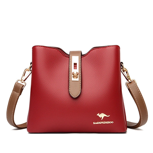 3-layer Large Capacity Purses and Handbags Crossbody for Women Designers High Quality Leather Fashion New Messenger Shoulder Bag
