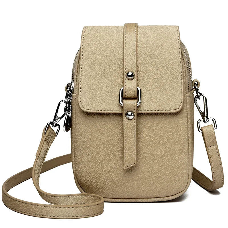 2024 Genuine High Quality Fashion Solid Colors Shoulder Messenger Bags for Women Leather Crossbody Handbags Designer Sac A Main