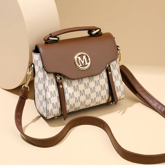 Stereotyped Classic Retro Handbag Shoulder Messenger Bag for Women, Suitable for Daily Use Work, Travel, Outing and Shopping.