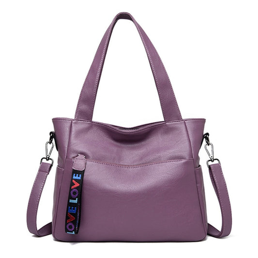 Quality Women's Leather Top Handle Bags Female Shoulder Sac Tote Shopper Bag Bolsa Feminina Luxury Designer Handbags for Woman - https://www.luxenorstore.com