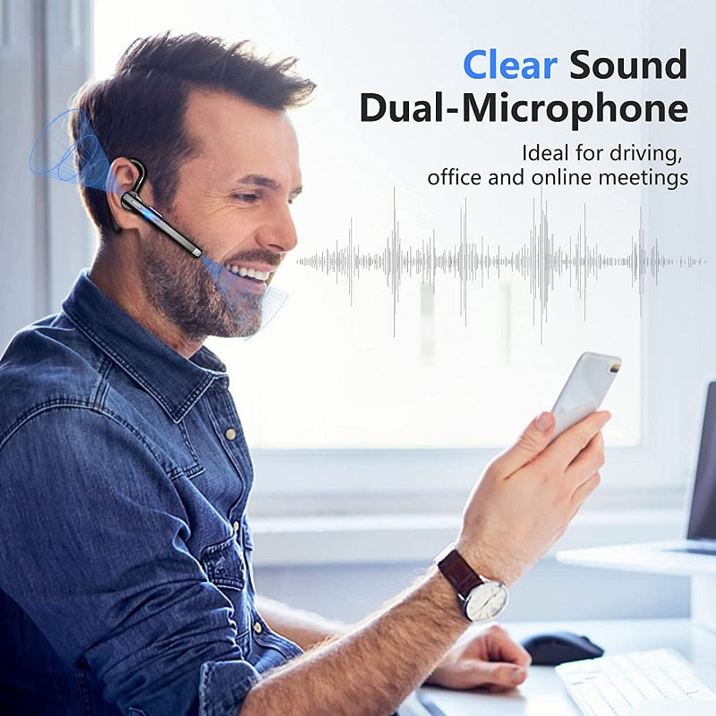 Bluetooth Earphones Wireless Bluetooth Headset HD With CVC8.0 Microphone Noise Reduction Function Suitable For Smart Phone