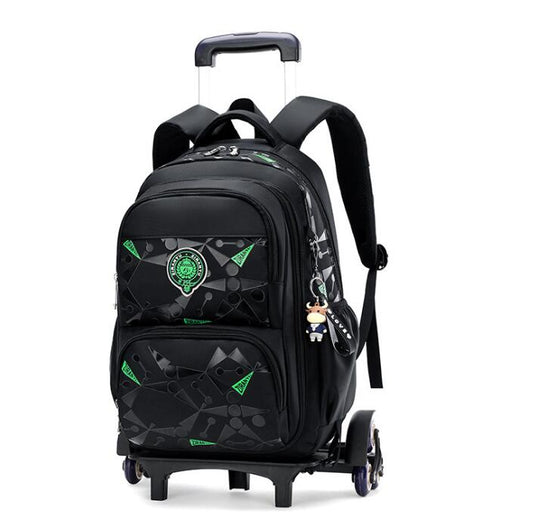 School backpack bag with wheels School Rolling Bags Student wheeled Backpacks for boys Children School Trolley Bag On wheels