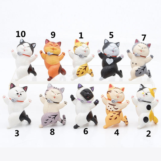 5pcs Set Funny Cat Pen Holder Toy Hold Everything Cat Earphone Bracket Home Decor Festival Decoration Charming Kitty Storage Set - https://www.luxenorstore.com
