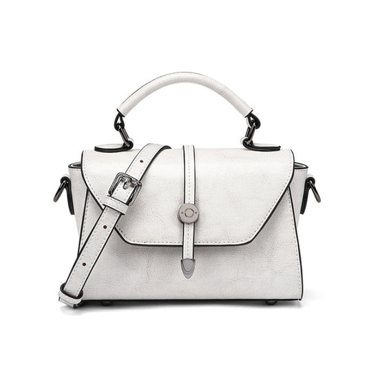 Small Leather Bag Women's 2022 Fashion Handbag Shoulder Bag Ladies Cowhide Purse Messenger Crossbody Bag Simple and Versatile