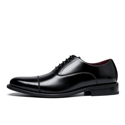 New Men's Bullock Style Leather Shoes Shoes Men Spring Autumn Handmade Leather Lace-Up British Formal Business Shoes 38-45