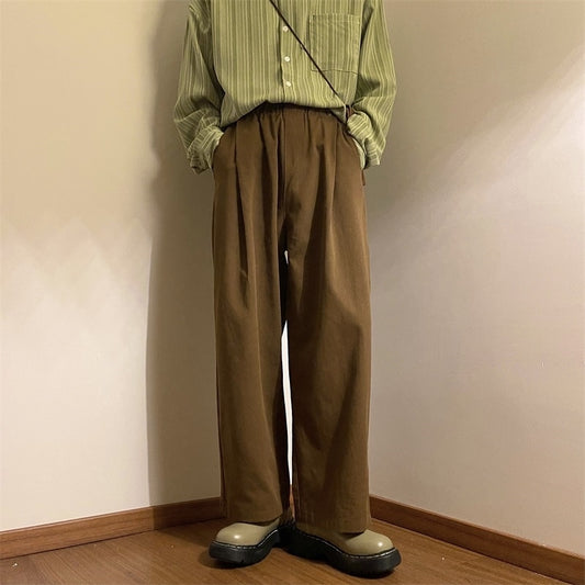 Harajuku Style Men's Cotton Casual Trousers New Fashion Streetwear Pants For Men Male Loose Wide-leg City-boy Sweatpants