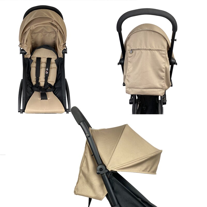 Stroller Hood & Mattress For Babyzen YOYO2 Oxford Cloth Back Zipper Pocket Yoyo Stroller Accessories 175 Degree Hood Cushion
