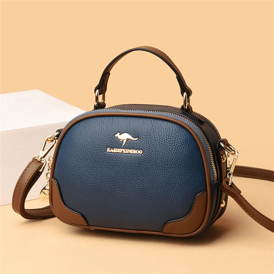 Genuine Top-handle Bag High capacity Luxury Designer Purses and Handbags Women Leather Shoulder Messenger Corssbody Sac Female