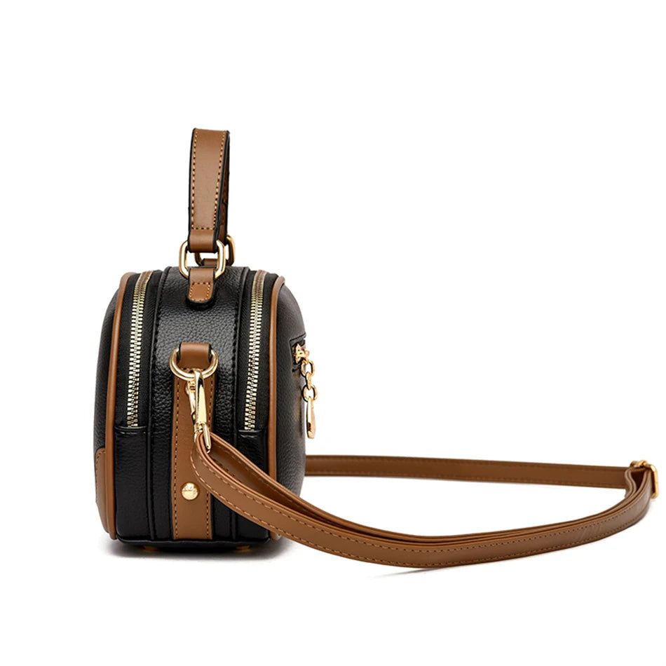 Genuine Top-handle Bag High capacity Luxury Designer Purses and Handbags Women Leather Shoulder Messenger Corssbody Sac Female