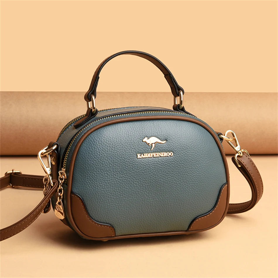 Genuine Top-handle Bag High capacity Luxury Designer Purses and Handbags Women Leather Shoulder Messenger Corssbody Sac Female