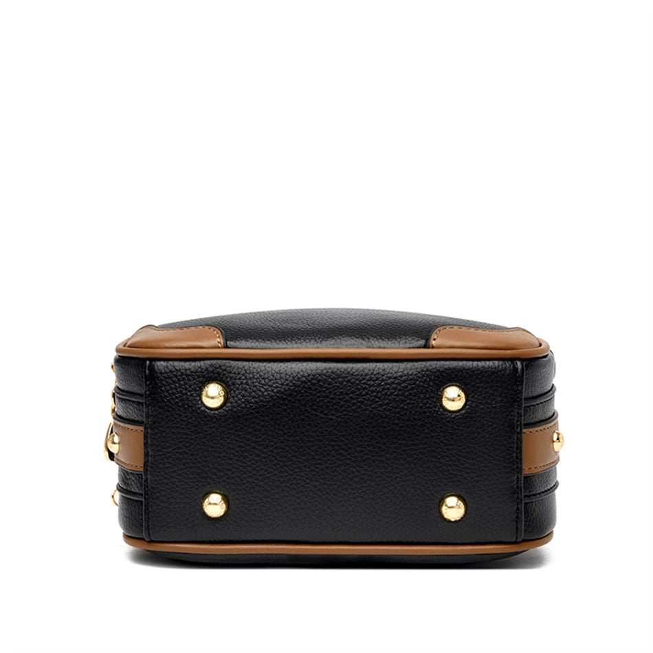 Genuine Top-handle Bag High capacity Luxury Designer Purses and Handbags Women Leather Shoulder Messenger Corssbody Sac Female