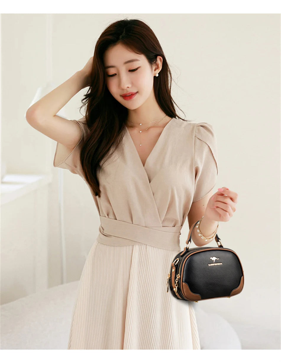 Genuine Top-handle Bag High capacity Luxury Designer Purses and Handbags Women Leather Shoulder Messenger Corssbody Sac Female