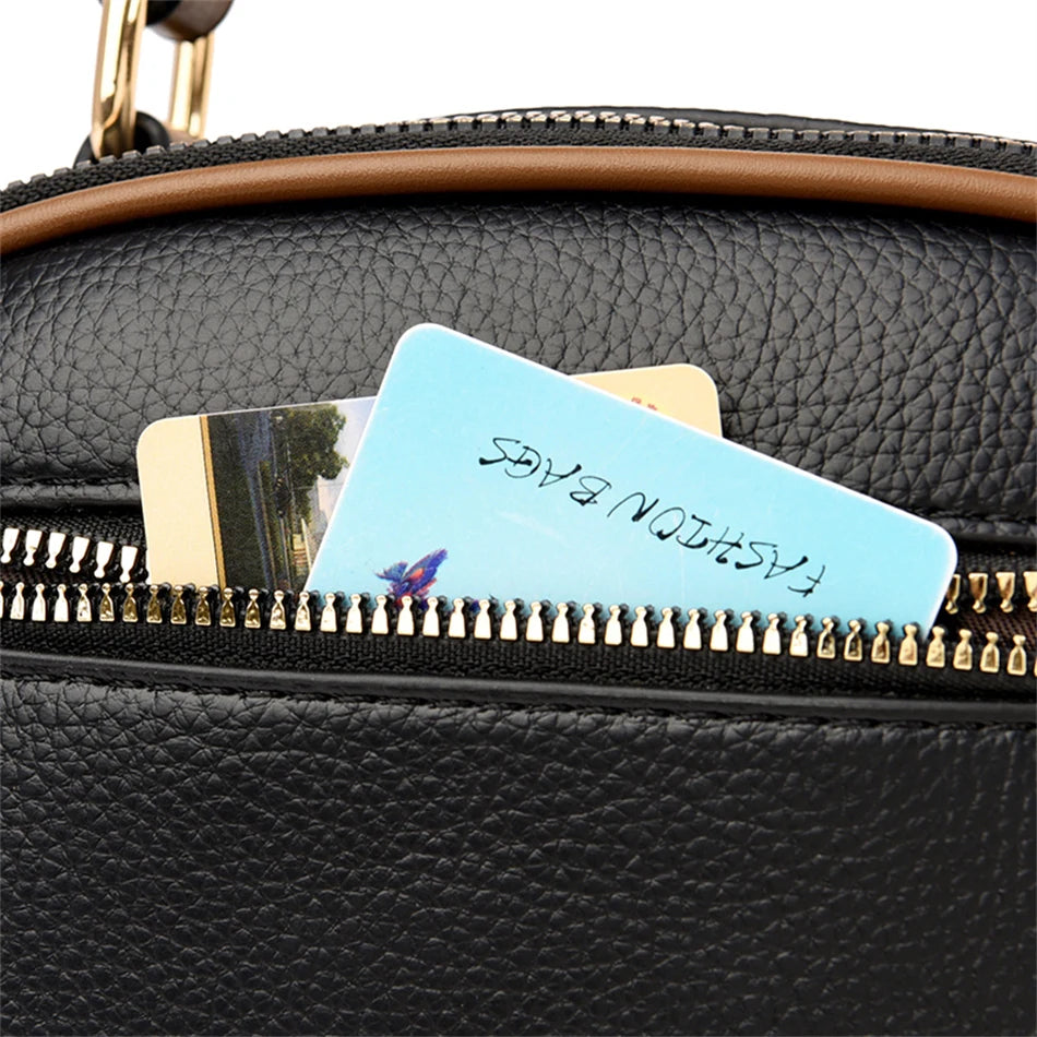 Genuine Top-handle Bag High capacity Luxury Designer Purses and Handbags Women Leather Shoulder Messenger Corssbody Sac Female