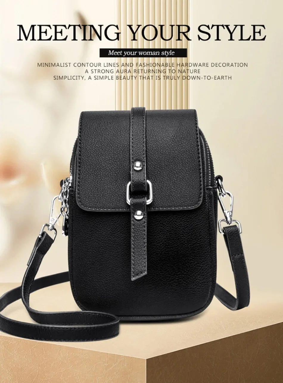 2024 Genuine High Quality Fashion Solid Colors Shoulder Messenger Bags for Women  Leather Crossbody Handbags Designer Sac A Main