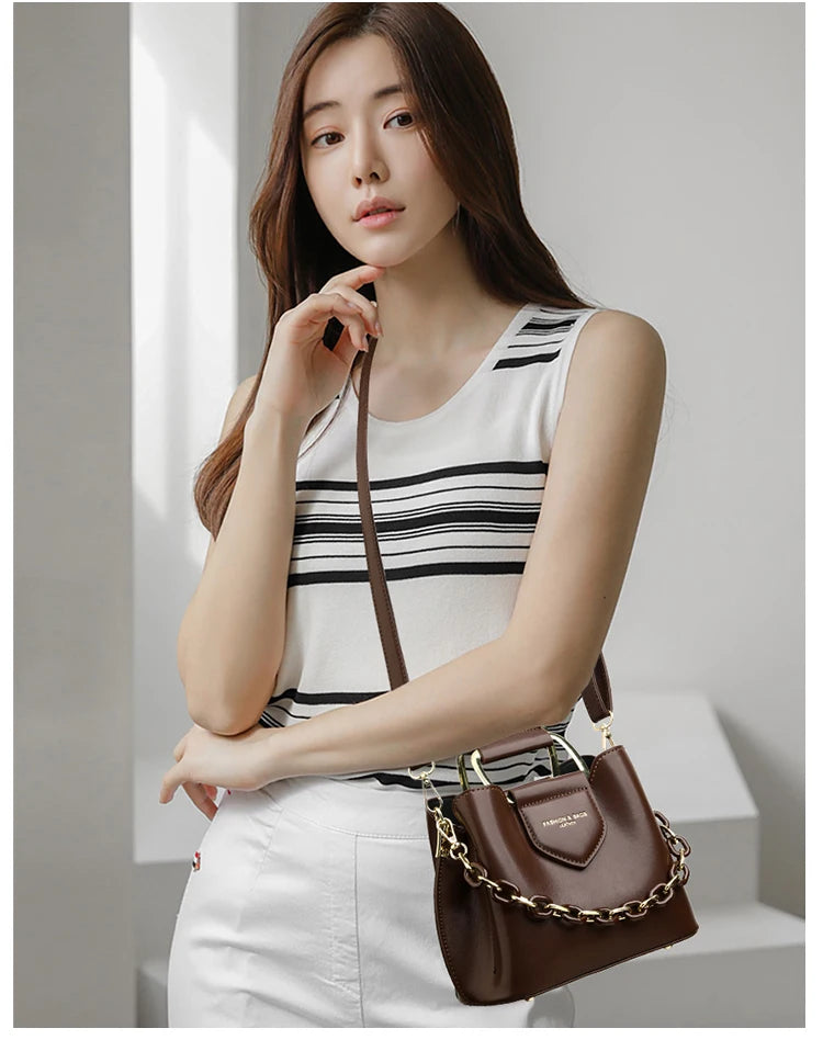 New Shoulder Bags High quality PU for Women Fashion Women's Bag high-quality Design Advanced Underarm Handbags Beautiful Purses
