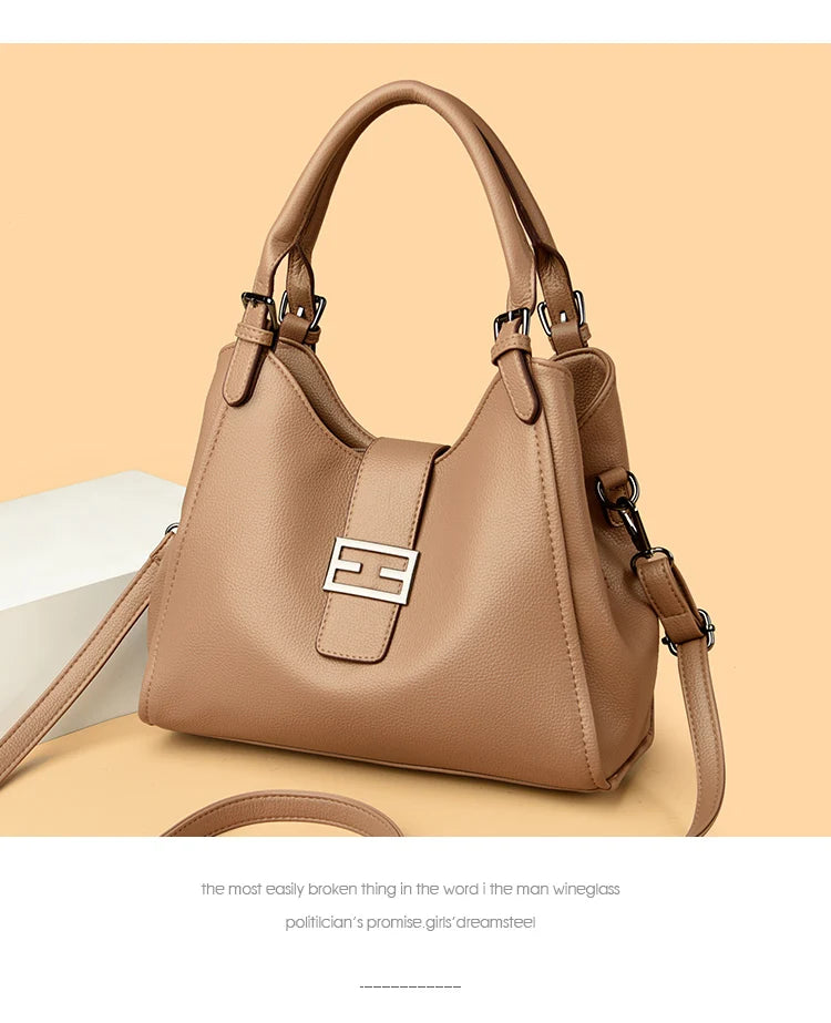 Genuine Luxury Purses Handbags Fashion High Quality Soft Leather Shoulder  Crossbody Bags for Women Large Tote 2024 Sac A Main