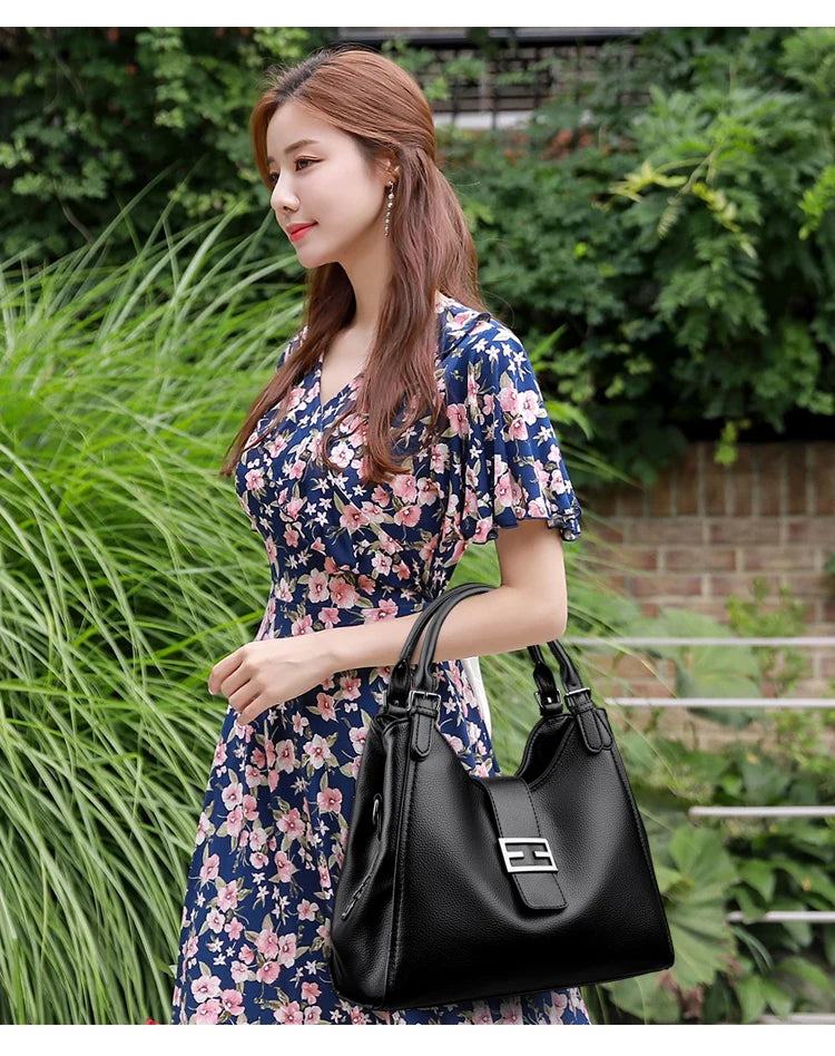 Genuine Luxury Purses Handbags Fashion High Quality Soft Leather Shoulder  Crossbody Bags for Women Large Tote 2024 Sac A Main