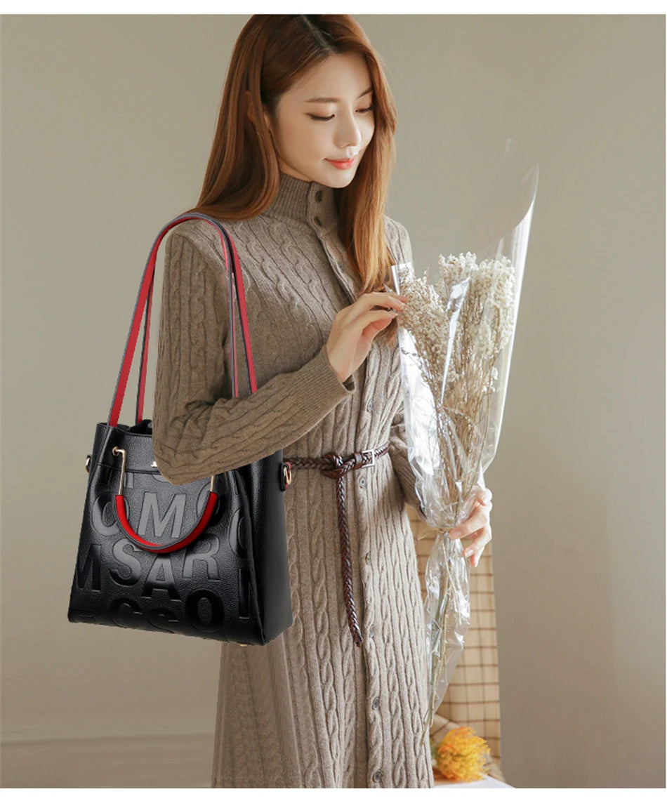 3 Layers Luxury Handbags Women Bags Designer Letters Women's PU Leather Hand Shopping Bags Shoulder Crossbody Bag Sac A Main