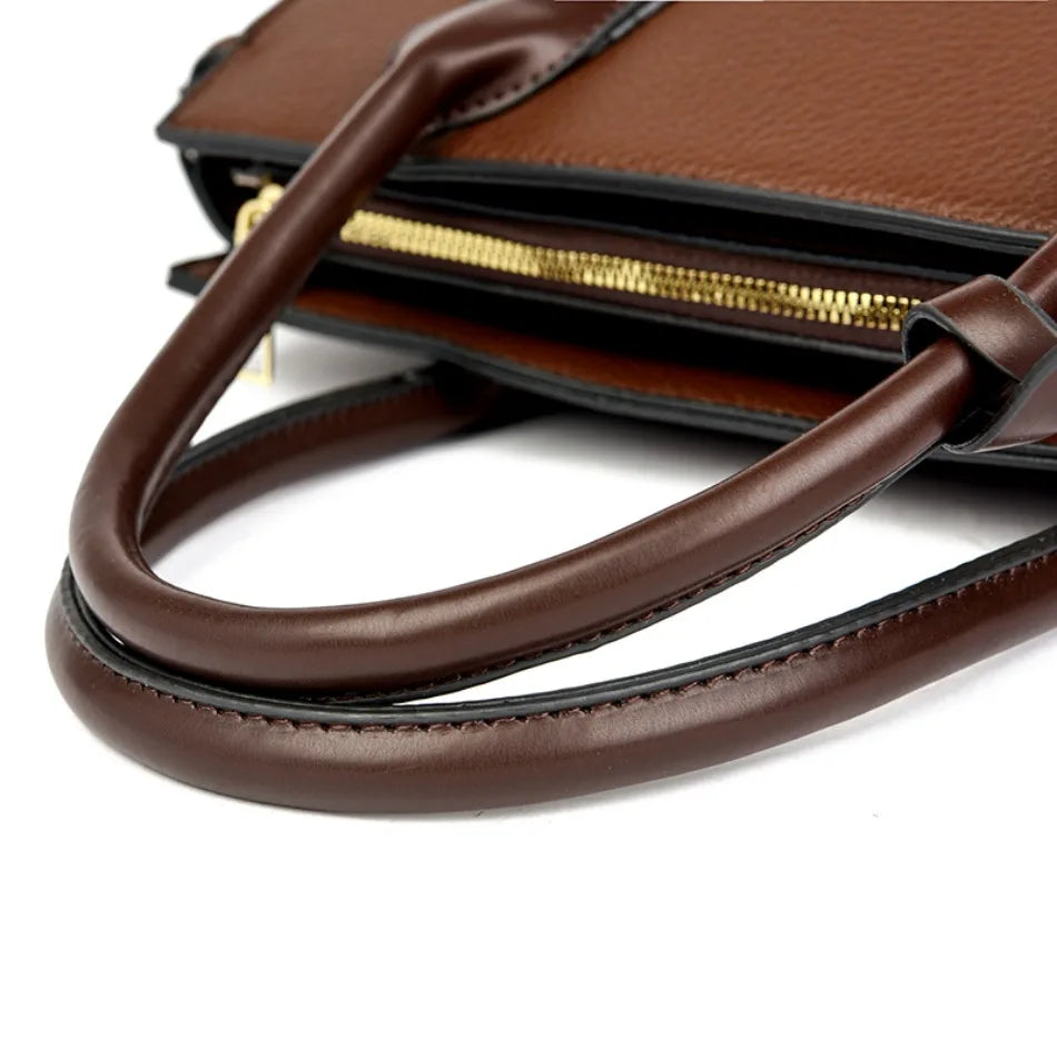 2 Piece Set Casual Tote Vintage Ladies Tote Hand Bag Leather Luxury Handbags Women Designer Bags for Women 2024 Sac A Main Femme