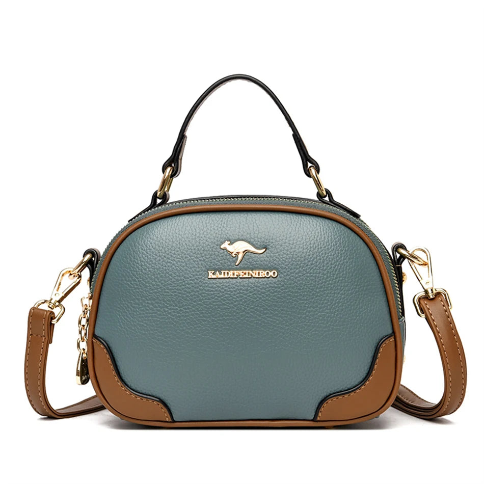 Genuine Top-handle Bag High capacity Luxury Designer Purses and Handbags Women Leather Shoulder Messenger Corssbody Sac Female