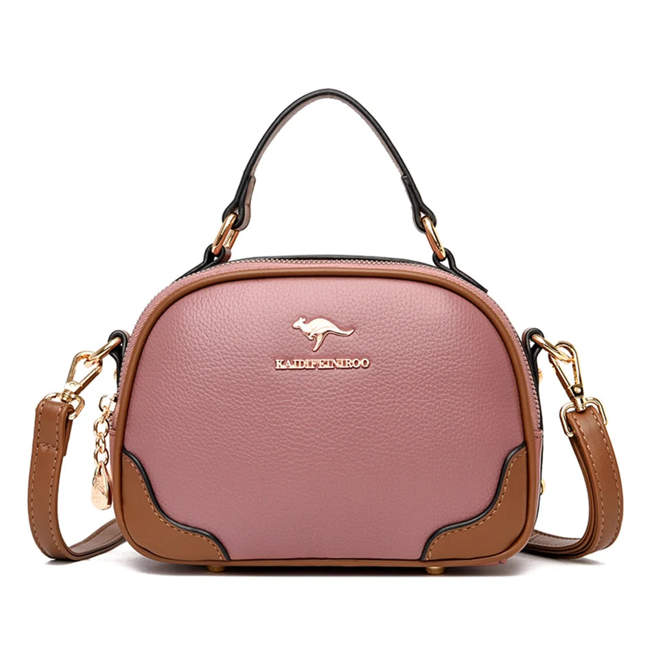 Genuine Top-handle Bag High capacity Luxury Designer Purses and Handbags Women Leather Shoulder Messenger Corssbody Sac Female