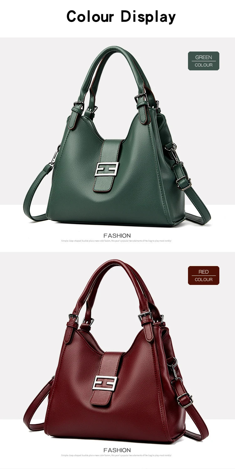 Genuine Luxury Purses Handbags Fashion High Quality Soft Leather Shoulder  Crossbody Bags for Women Large Tote 2024 Sac A Main