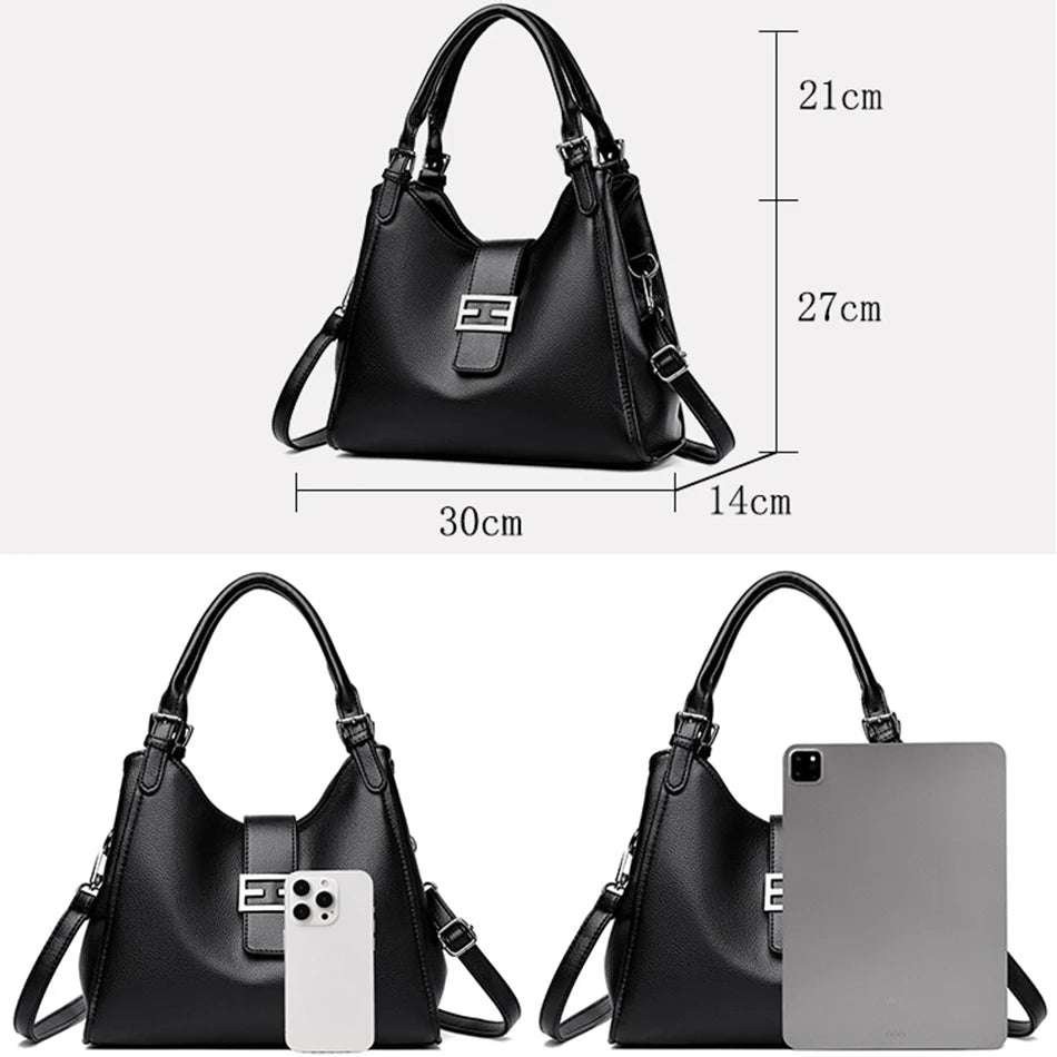 Genuine Luxury Purses Handbags Fashion High Quality Soft Leather Shoulder  Crossbody Bags for Women Large Tote 2024 Sac A Main