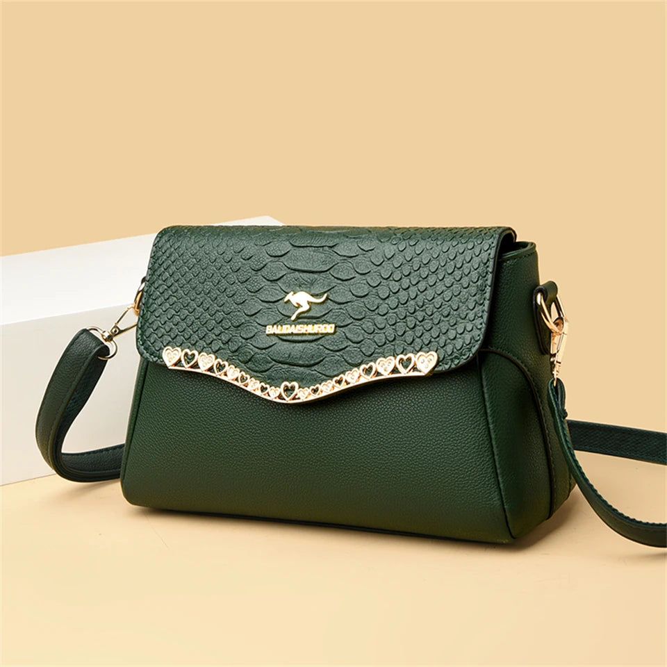 New Retro Purses and Handbags Women Bag High Quality Leather Shoulder Crossbody Bags Luxury Designer Ladies Casual Messenger Sac