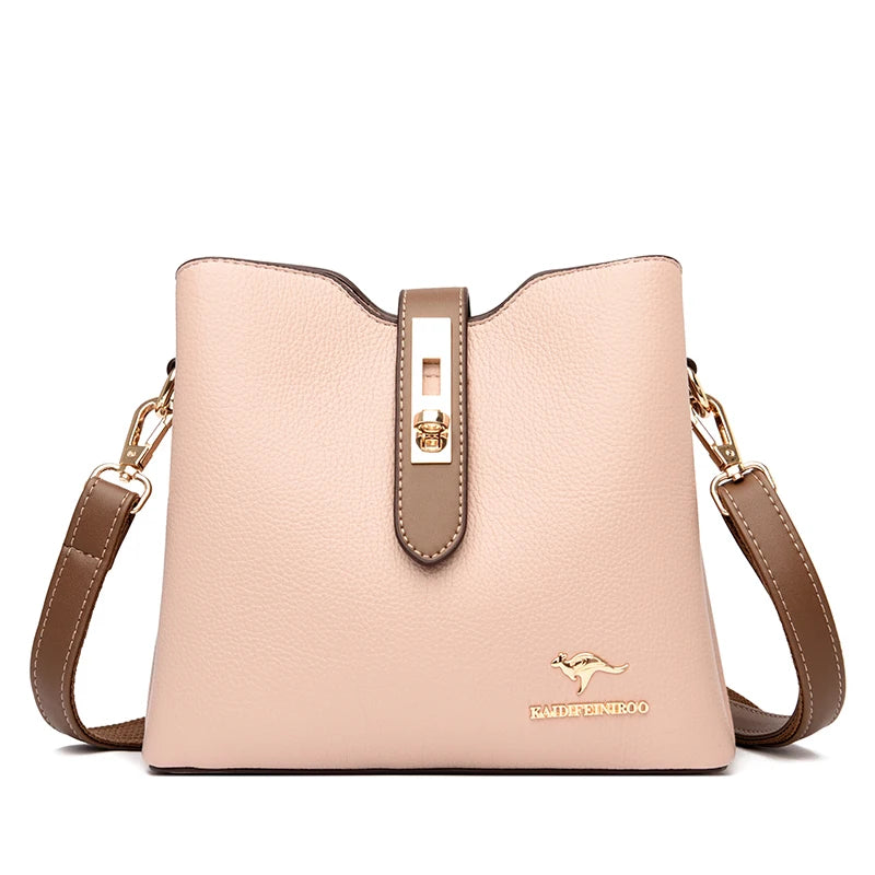 3-layer Large Capacity Purses and Handbags Crossbody for Women Designers High Quality Leather Fashion New Messenger Shoulder Bag