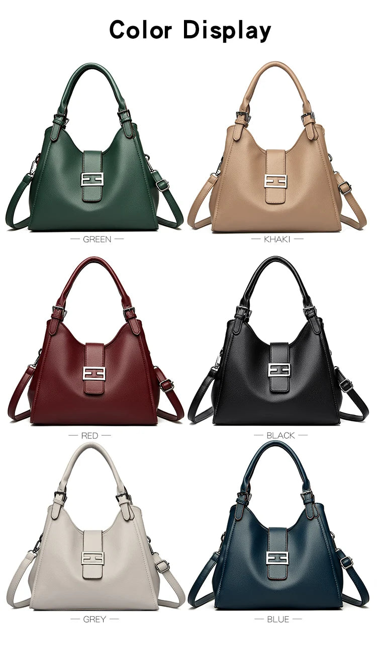 Genuine Luxury Purses Handbags Fashion High Quality Soft Leather Shoulder  Crossbody Bags for Women Large Tote 2024 Sac A Main
