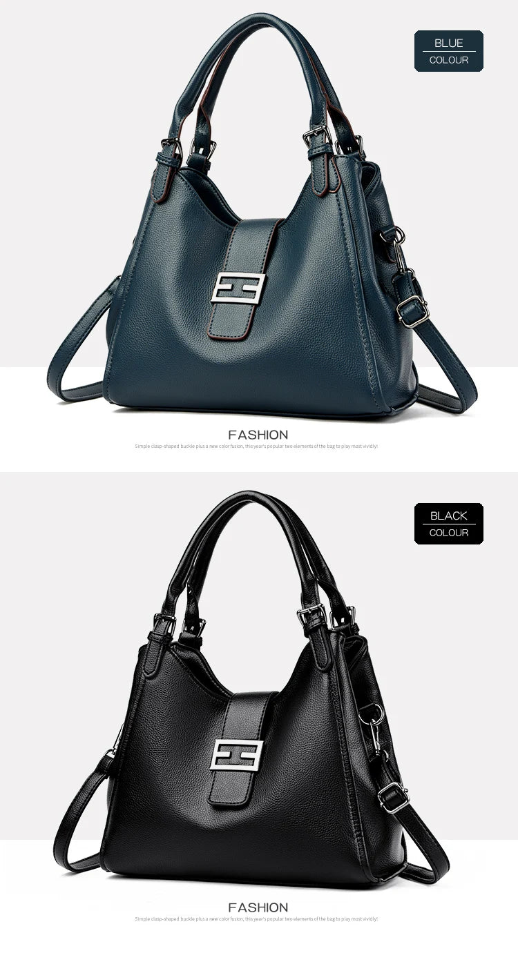 Genuine Luxury Purses Handbags Fashion High Quality Soft Leather Shoulder  Crossbody Bags for Women Large Tote 2024 Sac A Main