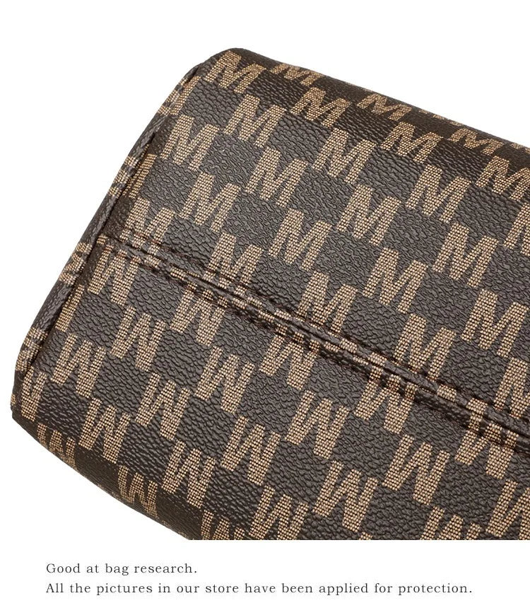 Women's New Commuter Tote Bag Trendy Fashionable Single Shoulder Large Capacity Simple Vintage Print