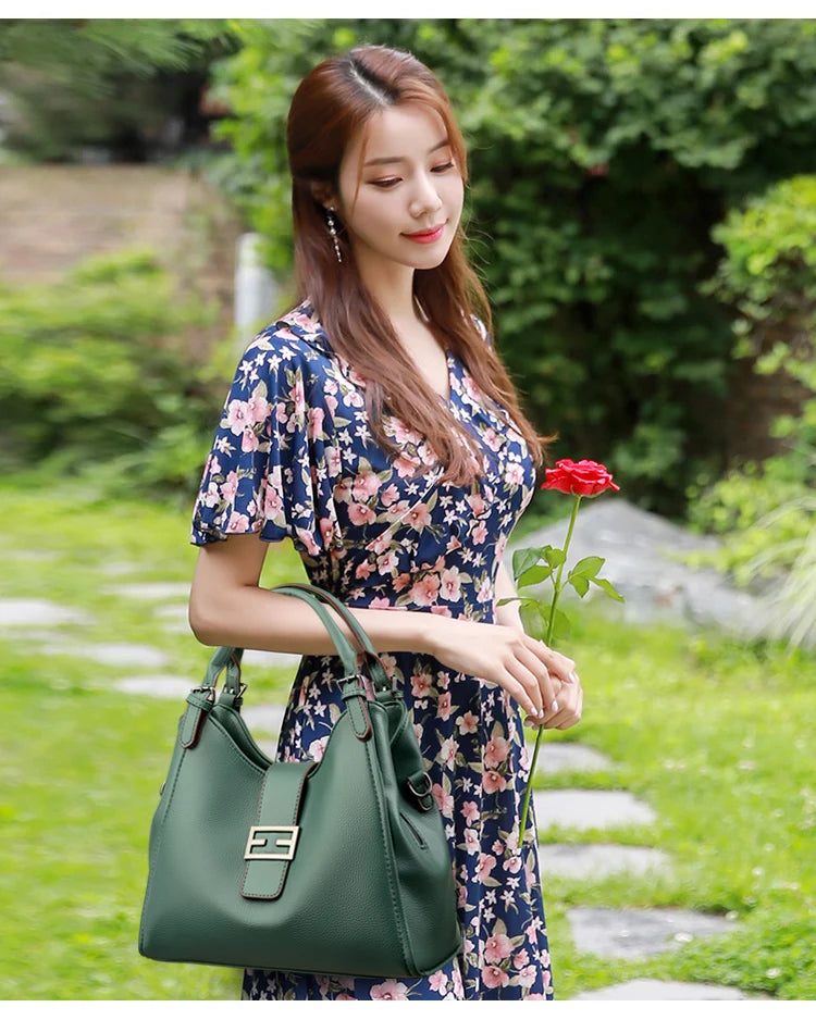 Genuine Luxury Purses Handbags Fashion High Quality Soft Leather Shoulder  Crossbody Bags for Women Large Tote 2024 Sac A Main