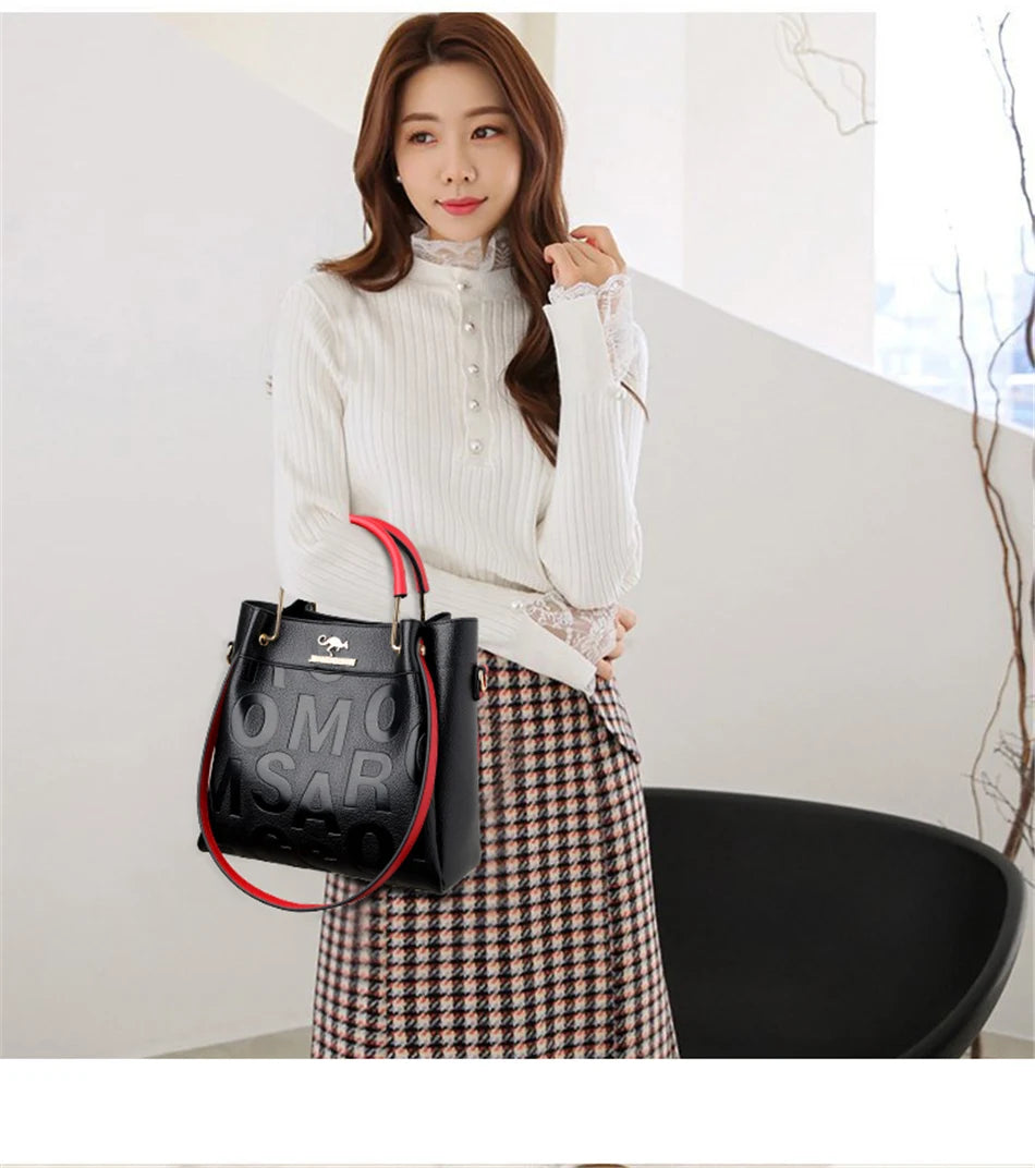 3 Layers Luxury Handbags Women Bags Designer Letters Women's PU Leather Hand Shopping Bags Shoulder Crossbody Bag Sac A Main