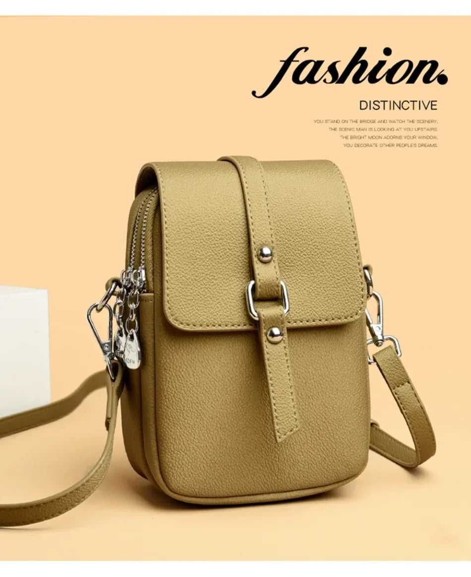 2024 Genuine High Quality Fashion Solid Colors Shoulder Messenger Bags for Women  Leather Crossbody Handbags Designer Sac A Main