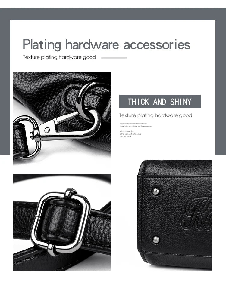 Genuine Luxury Purses Handbags Fashion High Quality Soft Leather Shoulder  Crossbody Bags for Women Large Tote 2024 Sac A Main