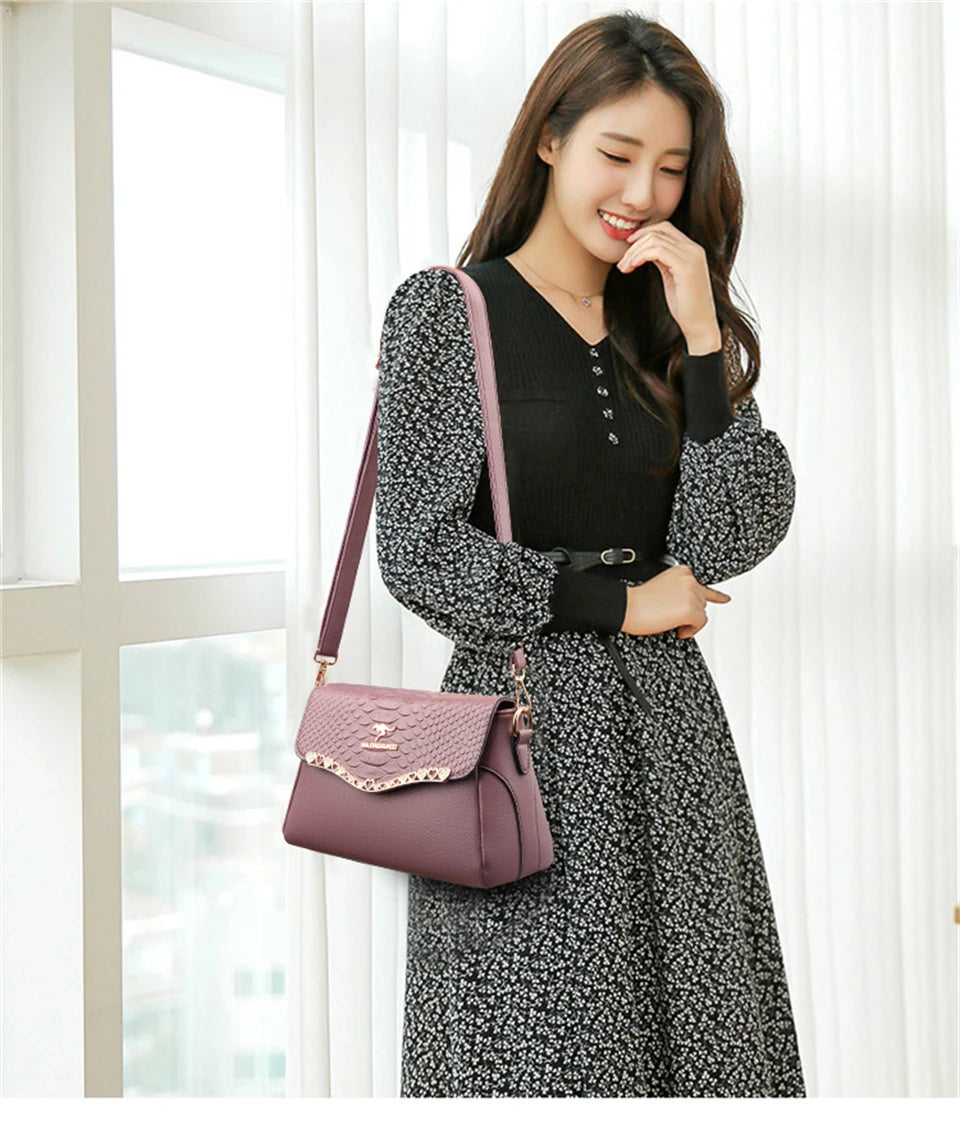 New Retro Purses and Handbags Women Bag High Quality Leather Shoulder Crossbody Bags Luxury Designer Ladies Casual Messenger Sac