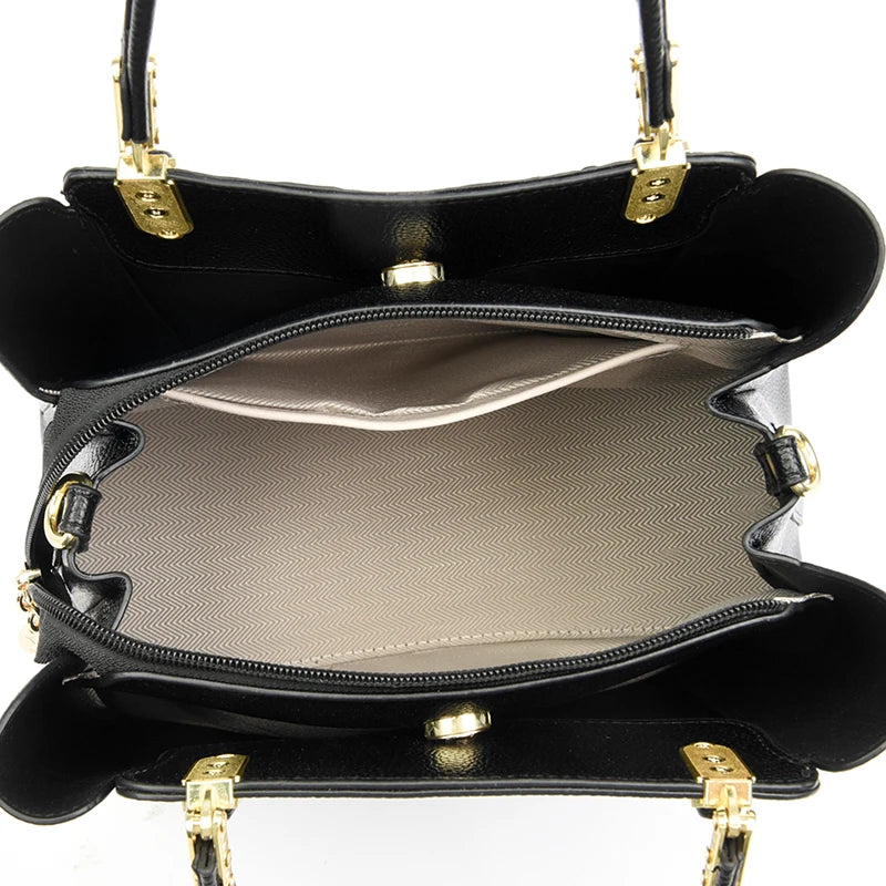 Fashion Women Designer 3 Layers Shoulder Crossbody Sac Ladies Large Capacity Leather Handbags Shopper Brand Messenger Totes
