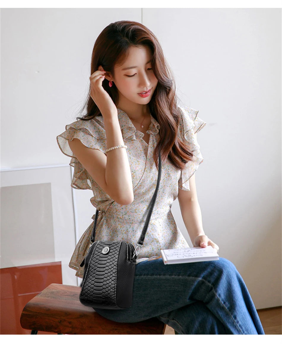 Women's 2024 Fashion Trendy Handbag Purse Luxury Designer Female Shoulder Crossbody Bag High Quality Ladies Messenger Sac A Mian