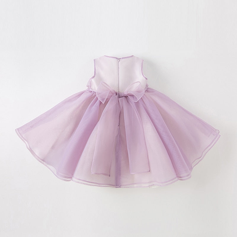 Dave Bella Girl's Purple Sleeveless Poached Dress Dress New Summer Style DB2233964