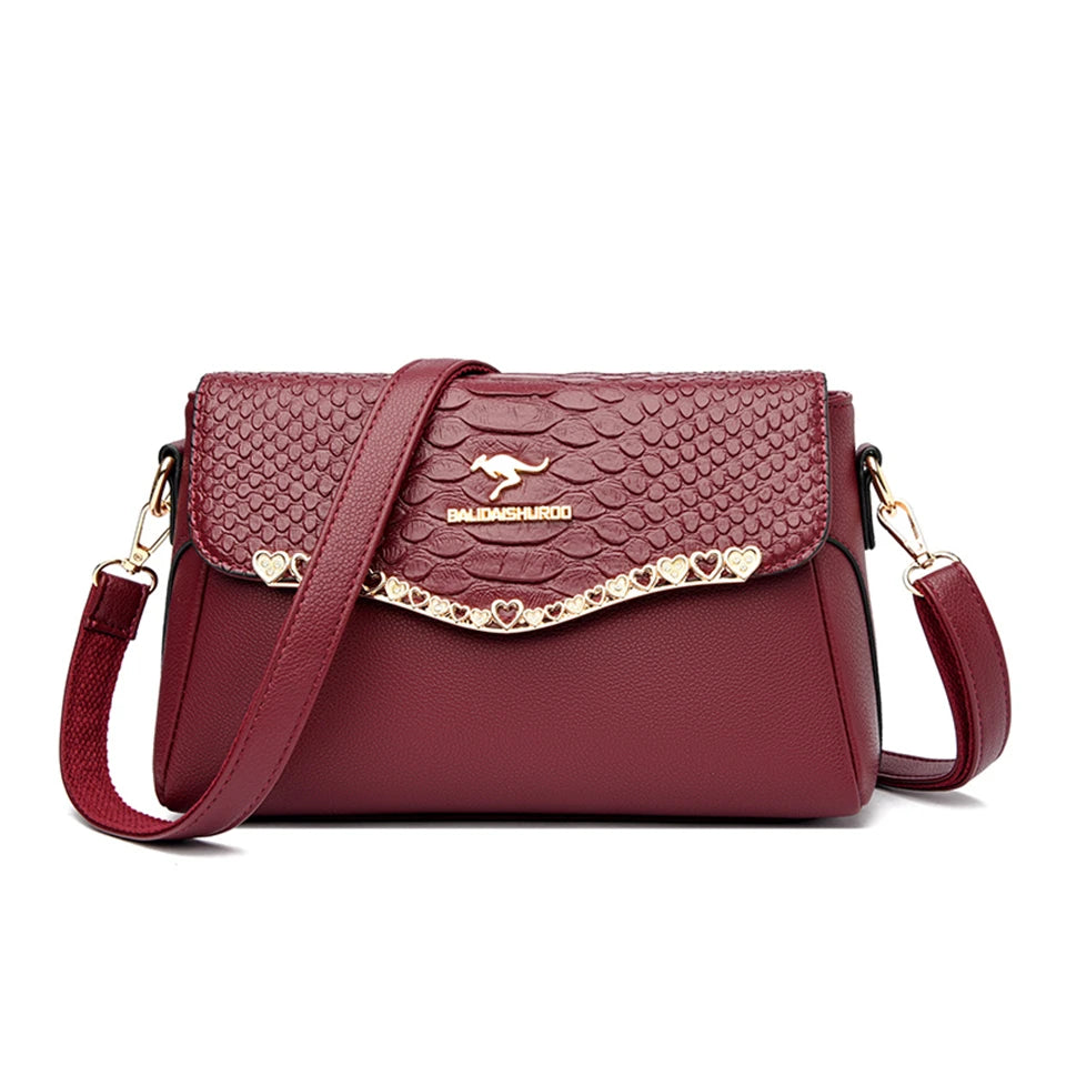 New Retro Purses and Handbags Women Bag High Quality Leather Shoulder Crossbody Bags Luxury Designer Ladies Casual Messenger Sac