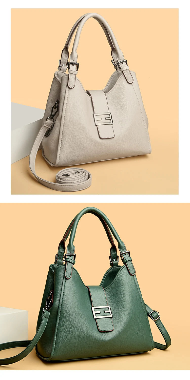 Genuine Luxury Purses Handbags Fashion High Quality Soft Leather Shoulder  Crossbody Bags for Women Large Tote 2024 Sac A Main