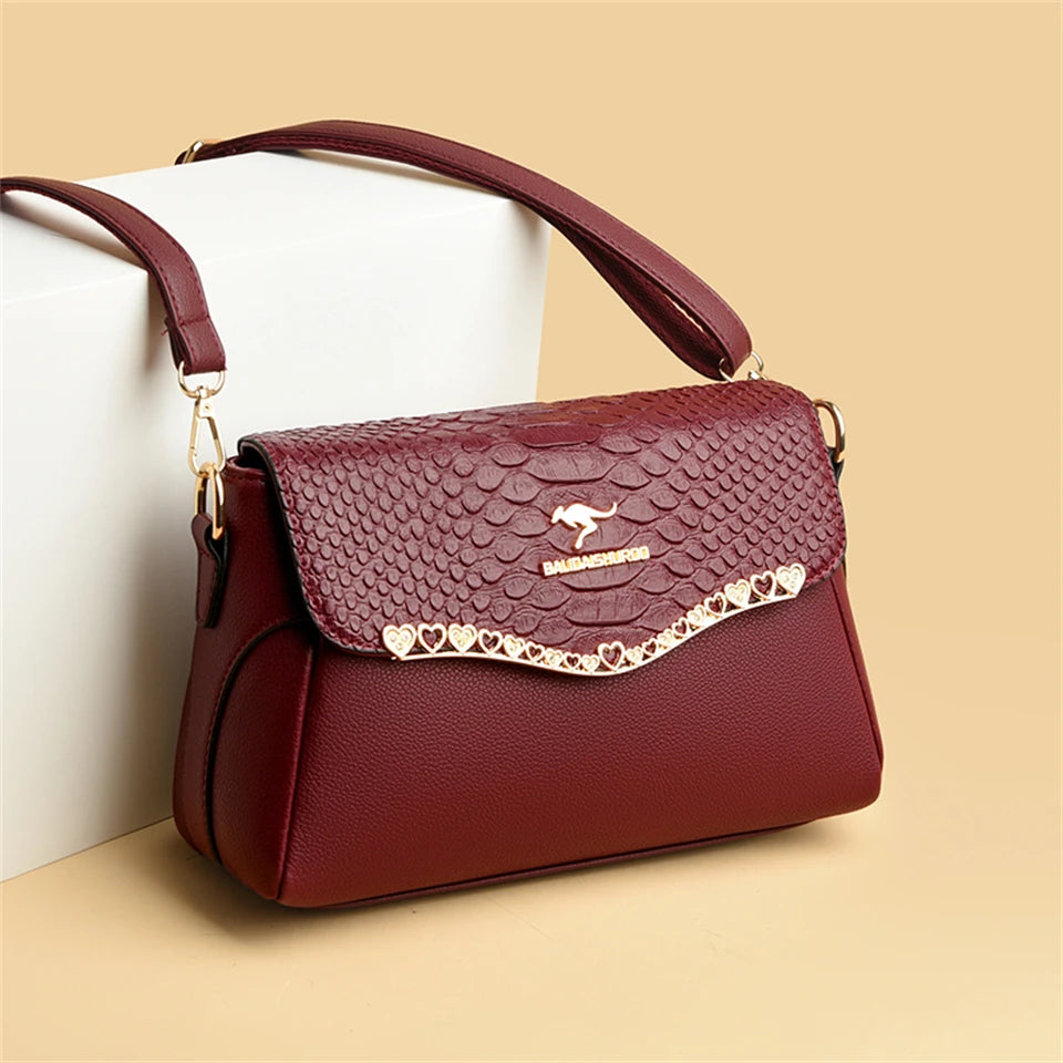 New Retro Purses and Handbags Women Bag High Quality Leather Shoulder Crossbody Bags Luxury Designer Ladies Casual Messenger Sac