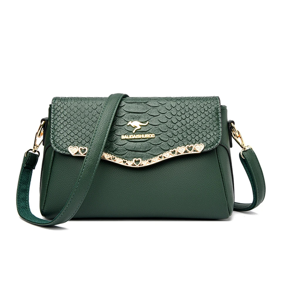New Retro Purses and Handbags Women Bag High Quality Leather Shoulder Crossbody Bags Luxury Designer Ladies Casual Messenger Sac