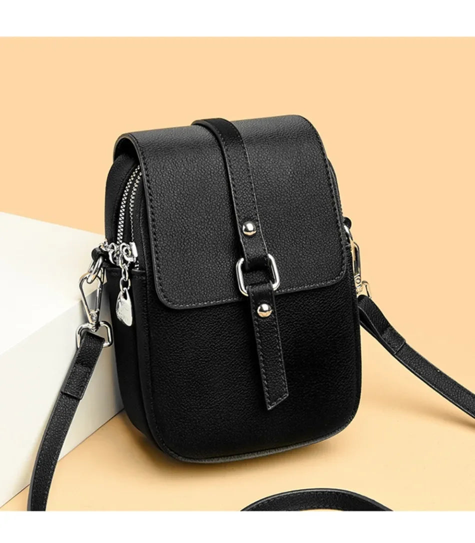 2024 Genuine High Quality Fashion Solid Colors Shoulder Messenger Bags for Women  Leather Crossbody Handbags Designer Sac A Main