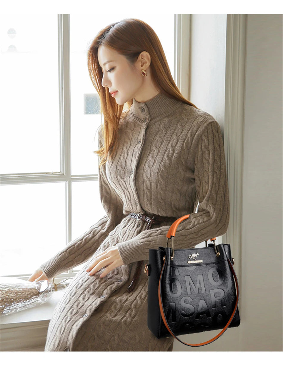 3 Layers Luxury Handbags Women Bags Designer Letters Women's PU Leather Hand Shopping Bags Shoulder Crossbody Bag Sac A Main