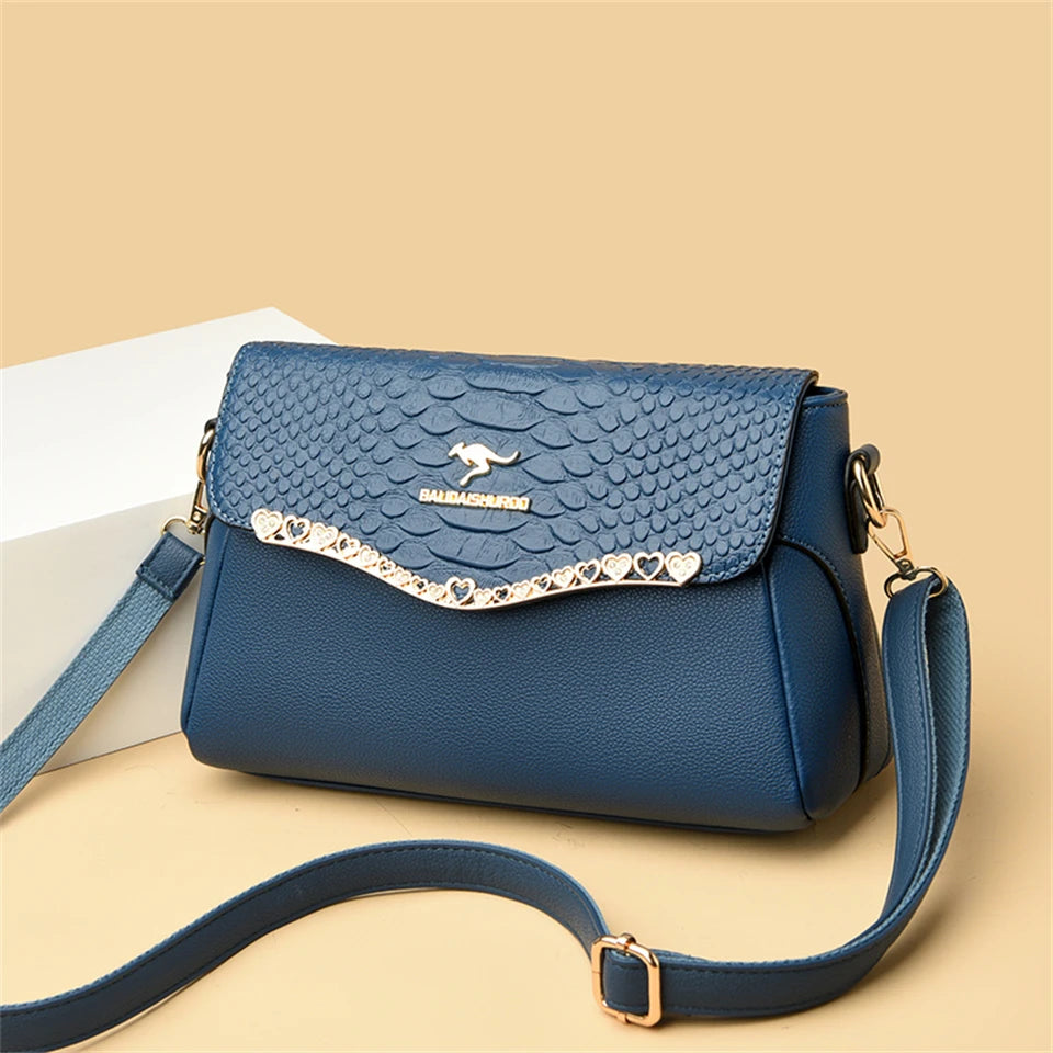 New Retro Purses and Handbags Women Bag High Quality Leather Shoulder Crossbody Bags Luxury Designer Ladies Casual Messenger Sac