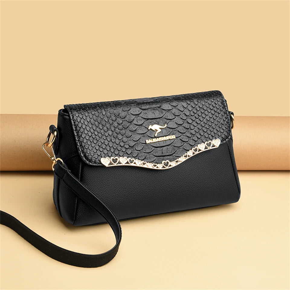 New Retro Purses and Handbags Women Bag High Quality Leather Shoulder Crossbody Bags Luxury Designer Ladies Casual Messenger Sac
