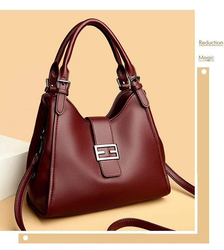Genuine Luxury Purses Handbags Fashion High Quality Soft Leather Shoulder  Crossbody Bags for Women Large Tote 2024 Sac A Main