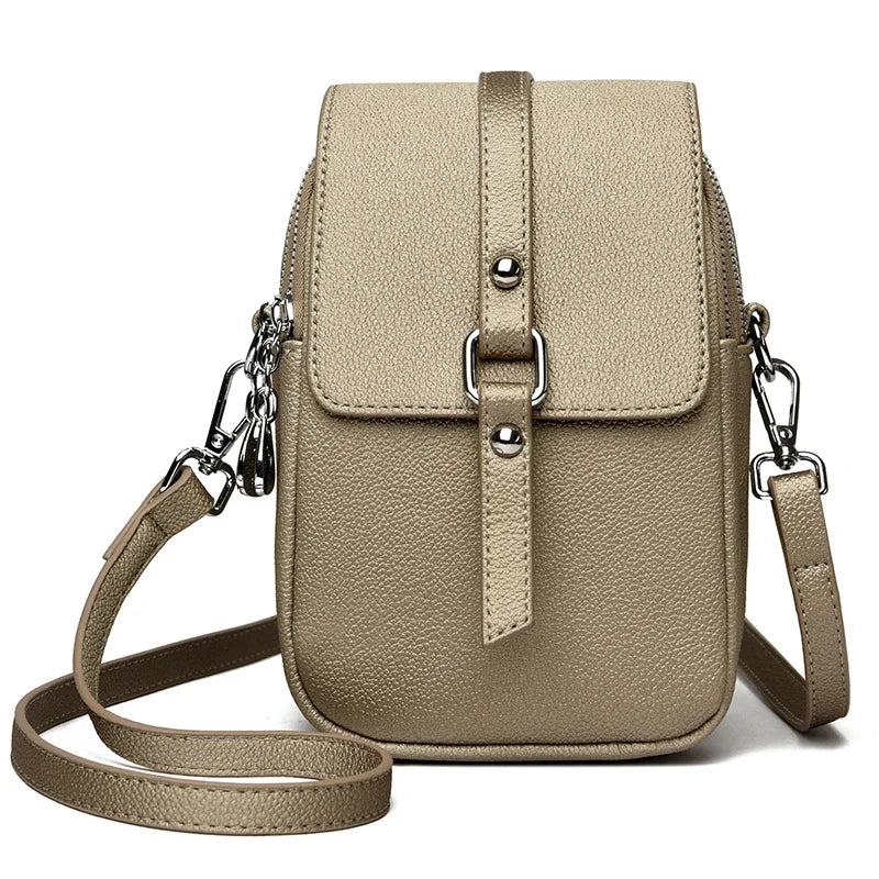 2024 Genuine High Quality Fashion Solid Colors Shoulder Messenger Bags for Women  Leather Crossbody Handbags Designer Sac A Main